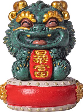 可爱生肖龙招财工艺品彩金高档礼品摆件创意小祥龙开运暴富装饰品