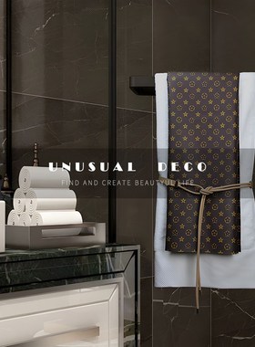 UNUSUL 样板间卫生间浴室淋浴房装饰毛巾浴巾方巾装洗手台挂件