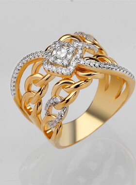 Luxury CZ Rings Cross Geometry Cubic Zirconia Dubai Naija Br