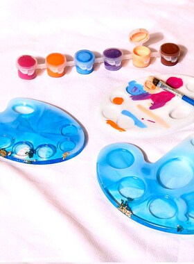 diy drip gel mould palette painting board silicone mould art