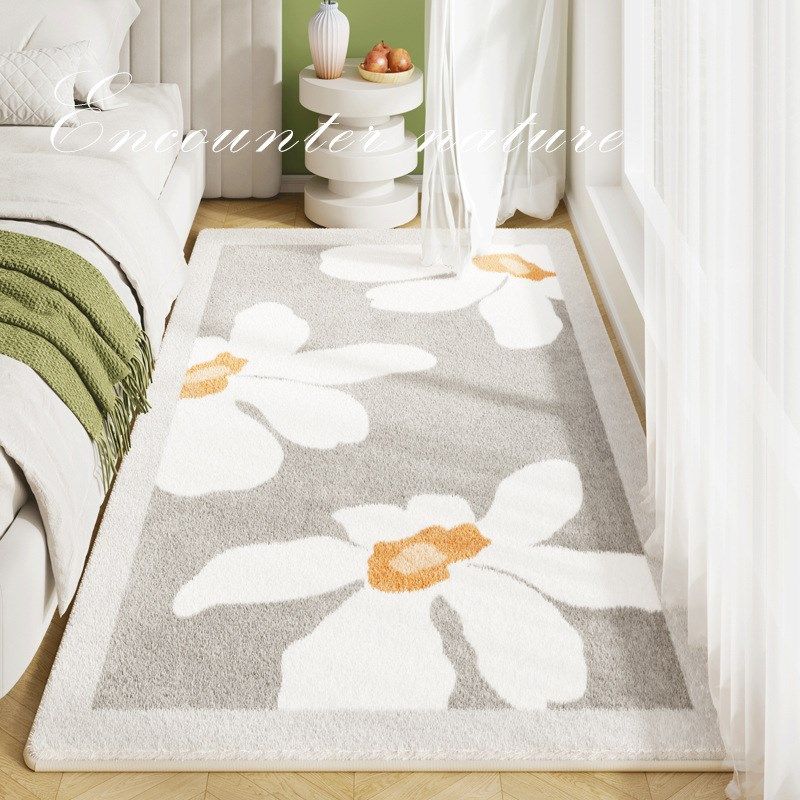 小清新长条卧室床边毯高级感房间耐磨防滑地毯吸水隔凉仿羊绒地毯,淘宝优惠券,粉丝福利购,淘宝优惠卷