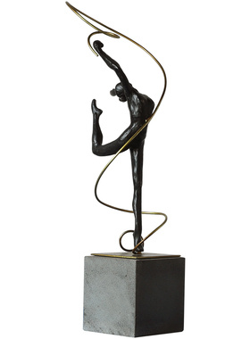 创意抽象人物雕塑摆件家居样板房办公室玄关复古软装饰艺术工艺品