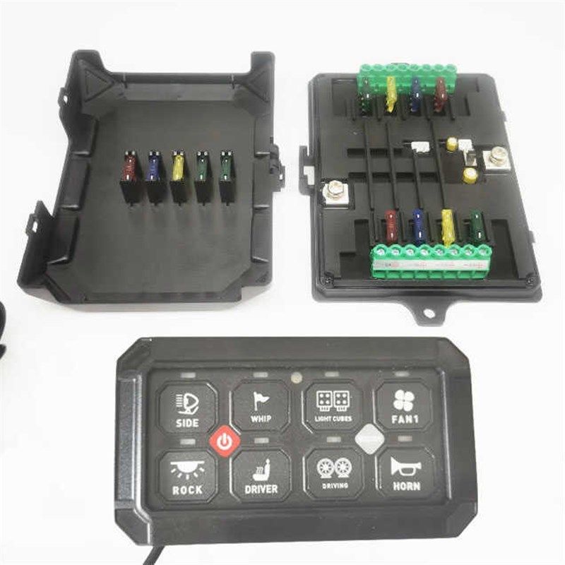 汽车射灯六路遥控改装集成开关越野车坦克300大功率LED八路控制器,淘宝优惠券,粉丝福利购,淘宝优惠卷