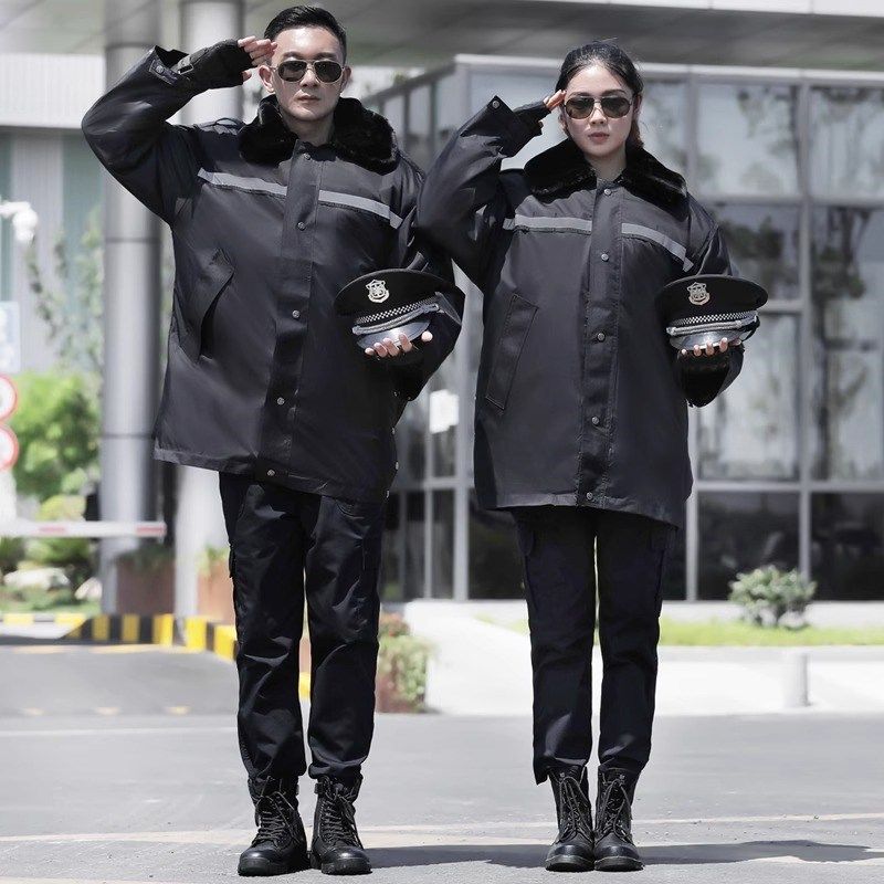 冬季保安反光条大衣男防寒冷库棉衣军棉大衣加厚长款多功能工作服,淘宝优惠券,粉丝福利购,淘宝优惠卷