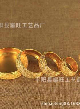 法器七宝石供品纯铜合金鎏修曼扎盘曼达供曼茶罗小号