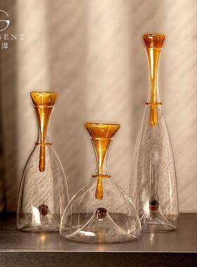 晶淳高硼硅耐高温玻璃水壶水杯酒壶酒具套装客厅摆件意式轻奢