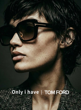 Tom Ford 汤姆福特 女士 正方形 亮黑色全框 潮流眼镜 时尚太阳镜