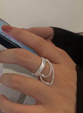 Multi Layer Chain Rings Punk Vintage Fidget Ring For Men Wom
