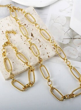 Metal Waterproof Stainless Steel Twist Handmade Neck Chain N