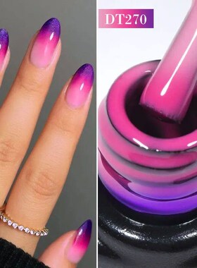 MEET ACROSS 7ml Thermal Gel Nail Polish Manicure 3 Layers Te
