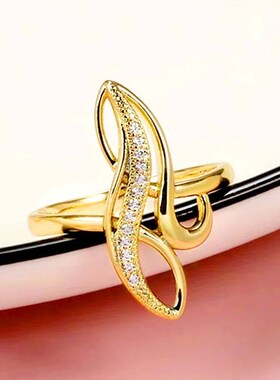 Huitan Simple Fashion Design Finger Ring Lady Engagement Cer