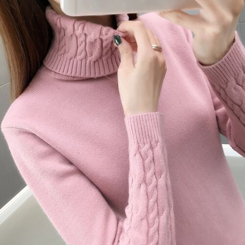 Women Sweater Turtleneck Pullovers Autumn Winter Sweaters Ne - 图2