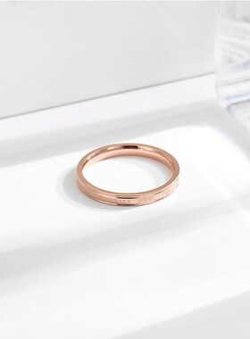Simple English Letter Titanium Steel Ring Womens Fashion En