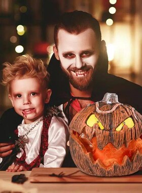 Halloween LED Pumpkin Lantern, LED Light Lamp Lantern Home P