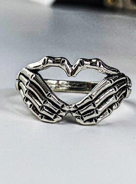 LATS Silver Color rend Punk Rock Vintage Creative Skeleton H