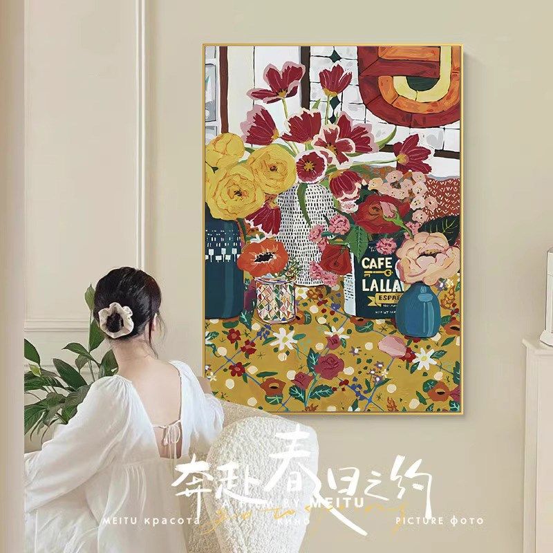 美拉德玄关过道挂画油画客厅沙发背景墙装饰画高级感桌面摆画壁画,淘宝优惠券,粉丝福利购,淘宝优惠卷