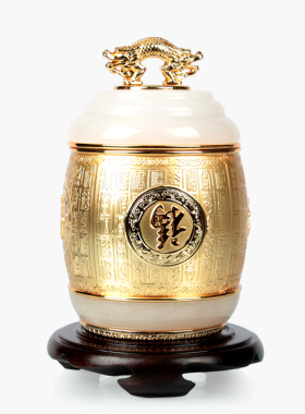 琉璃茶叶罐摆件书房办公室装饰品摆设送领导爸爸礼品商务定制礼品