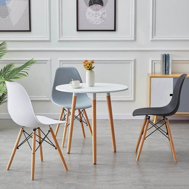 r^北欧餐桌椅组合现代简约小户型家用饭桌实木白色伊姆斯洽谈桌椅,淘宝优惠券,粉丝福利购,淘宝优惠卷
