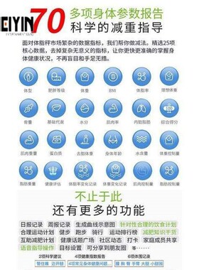 APP bluetooth health scale weight body fat calculator new