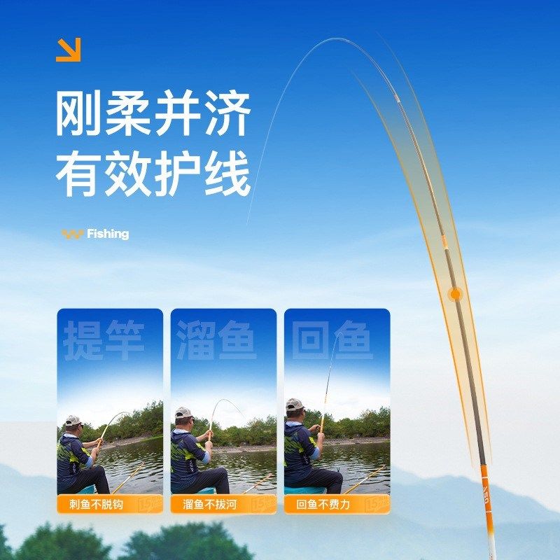 佳钓尼伏魔鲢击橙小白手杆超轻超硬轻量大物竿钓鱼台钓竿鲢鳙专用,淘宝优惠券,粉丝福利购,淘宝优惠卷