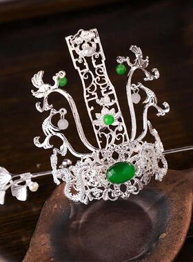 Chinese Hair Crown Ancient Pearl Hairpin Retro Hanfu Hair Ac