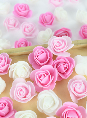 50/100/200Pcs 3.5cm PE Foam Rose Head Artificial Flower For