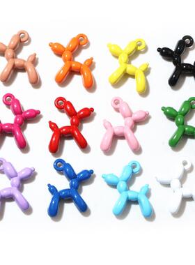 10pcs 19x14mm 3D Balloon Dog Metal Charms Pendant Multi-colo