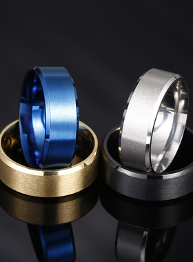 Fashion Charm Jewelry ring men stainless steel Black Rings