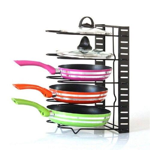 8 Layer Pan Shelf Kitchen Storage Organize Lid Rack Pot - 图3