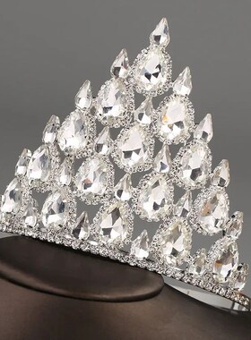 Ladies Fashion Crystal Rhinestone Big Crown Girls High Quali