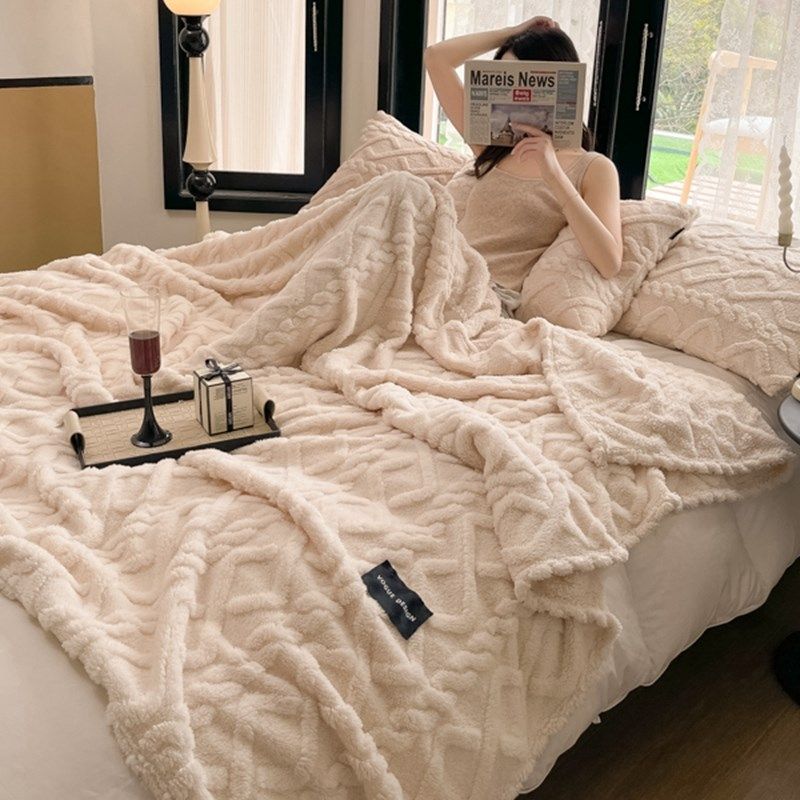 塔芙绒羊羔绒毛毯午睡毯沙发毯冬季加厚珊瑚绒毯子多功能保暖盖毯,淘宝优惠券,粉丝福利购,淘宝优惠卷