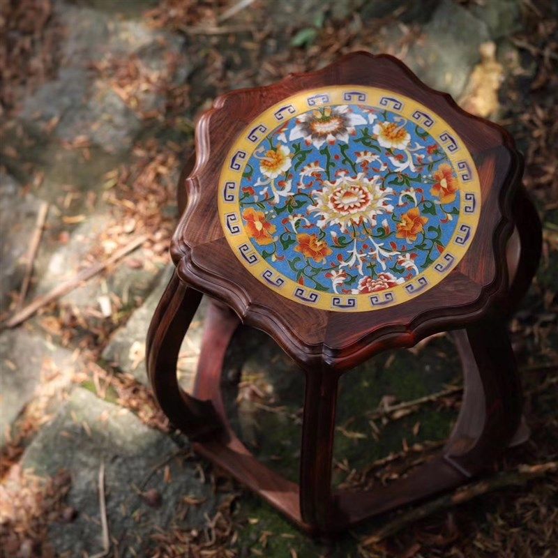 老挝大红酸枝海棠凳圆鼓凳实木交趾黄檀血檀椅凳茶室鼓墩红木家具,淘宝优惠券,粉丝福利购,淘宝优惠卷