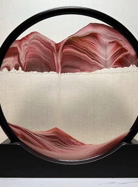 流沙画3D创意摆件解压艺术沙漏家居客厅办公室桌面书柜子装饰品