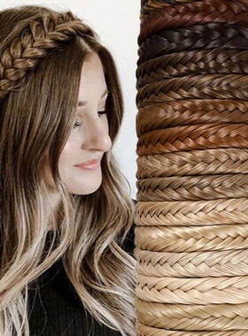 Wig Twist Headbands for Women Wide Fishbone Braids Hairbands