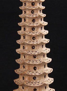 桃木文冒塔天然的9层纯木质层木制十一7七层摆件2023红木文昌塔