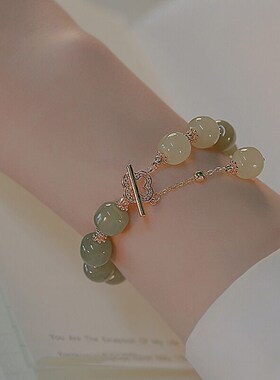 Fashionable and Exquisite Green Imitation Jade Beaded Bracel