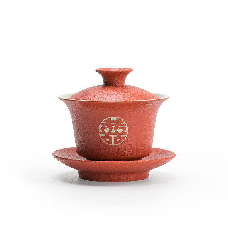 敬茶杯结婚礼一对装陶瓷改口喜茶杯红色茶具新人新婚庆盖碗托盘,淘宝优惠券,粉丝福利购,淘宝优惠卷