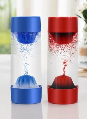 创意亚克力双头火山沙漏计时器火山喷发家居办公室礼品小摆件漏沙