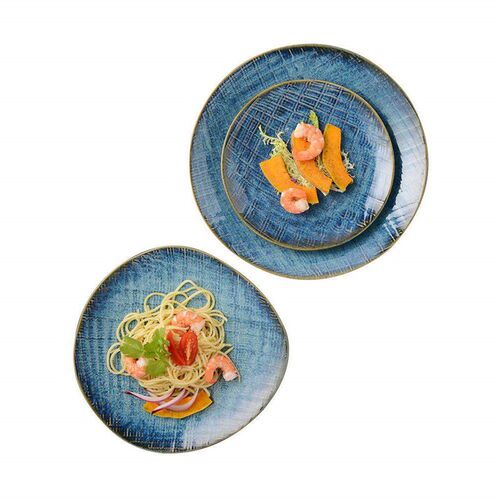 Kiln-Blue Ceramic Bowl Mediterranean Tableware - 图1