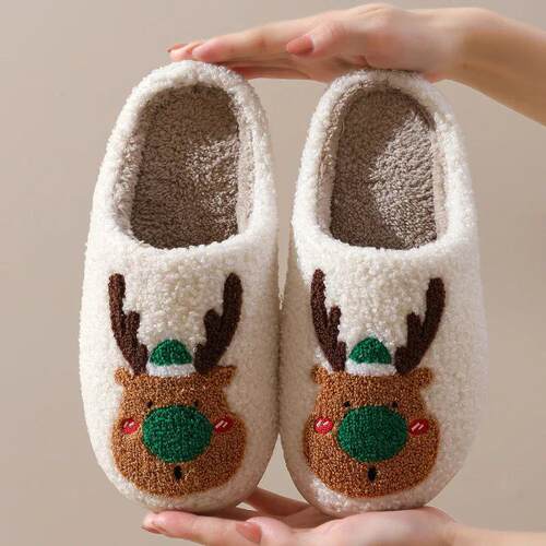 Comwarm Winter Fulffy Fur Slippers For Women Plush Fleece Fl - 图2