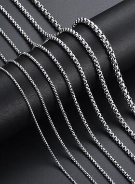 1Pc Stainless Steel Square Rolo Stainless Steel Chain Neckla