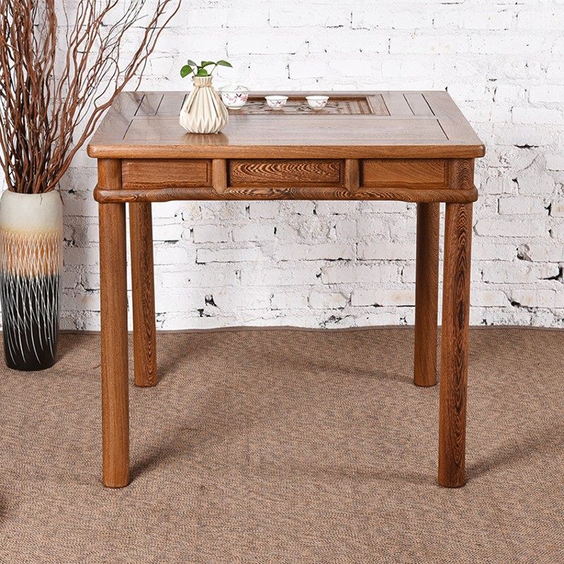 红木家具 鸡翅木茶桌椅实木仿古休闲 正方形小方桌泡茶台茶几,淘宝优惠券,粉丝福利购,淘宝优惠卷