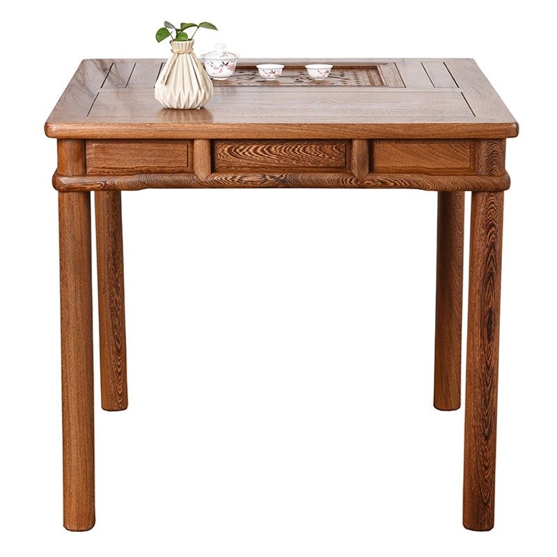 红木家具 鸡翅木茶桌椅实木仿古休闲 正方形小方桌泡茶台茶几,淘宝优惠券,粉丝福利购,淘宝优惠卷