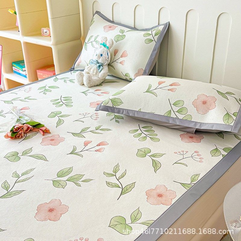 类母婴冰藤席冰丝凉席夏天空调席三件夏季家用可水洗折叠草席,淘宝优惠券,粉丝福利购,淘宝优惠卷