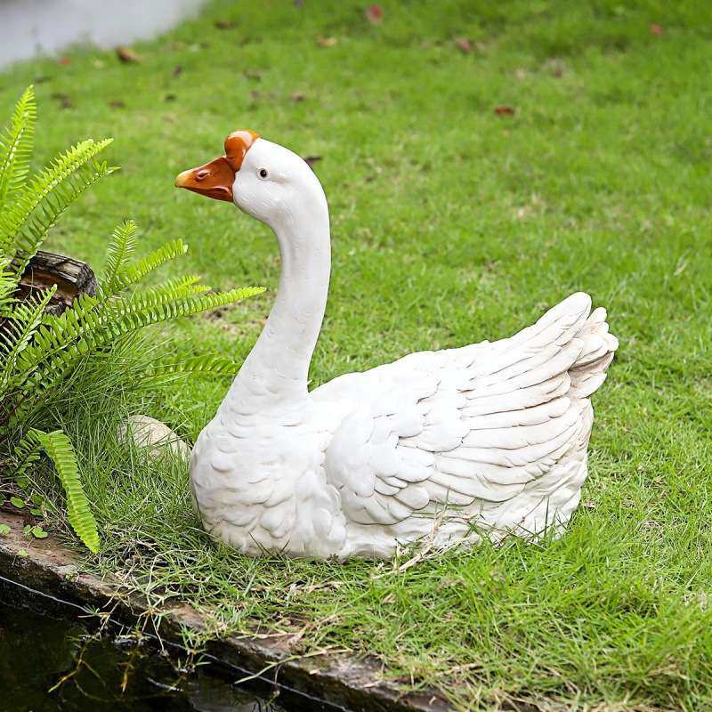 庭院户外装饰摆件仿真大白鹅动物院子田园树脂工艺品仿真动物摆件,淘宝优惠券,粉丝福利购,淘宝优惠卷