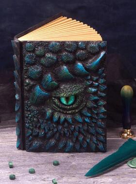 Deluxe Animated Dragon Book龙之书树脂工艺品A5手账本摆件酷炫