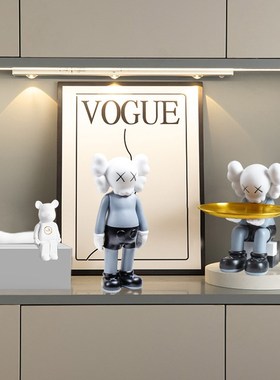 时钟表摆台式暴力熊公仔摆件挂钟入户玄关客厅电视柜酒柜子装饰品