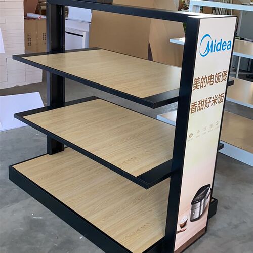 小家电新款货架炒锅锅具架中岛柜展示柜电磁炉多功能电器展台展柜 - 图1