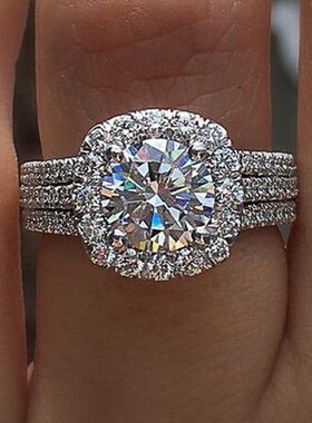 Huitan rendy Women Rings with Brilliant Cubic Zirconia Luxur
