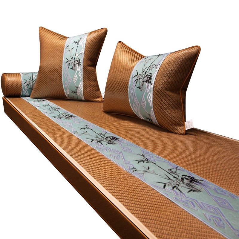 中式家用防滑藤席垫罩巾夏季冰藤沙发巾红木沙发凉席坐垫可,淘宝优惠券,粉丝福利购,淘宝优惠卷